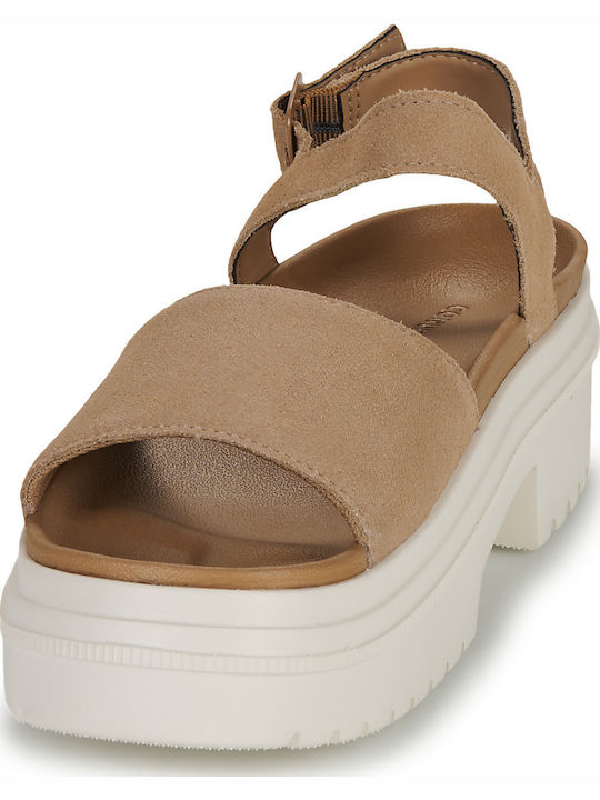 Women's Flat Sandals in Brown Color