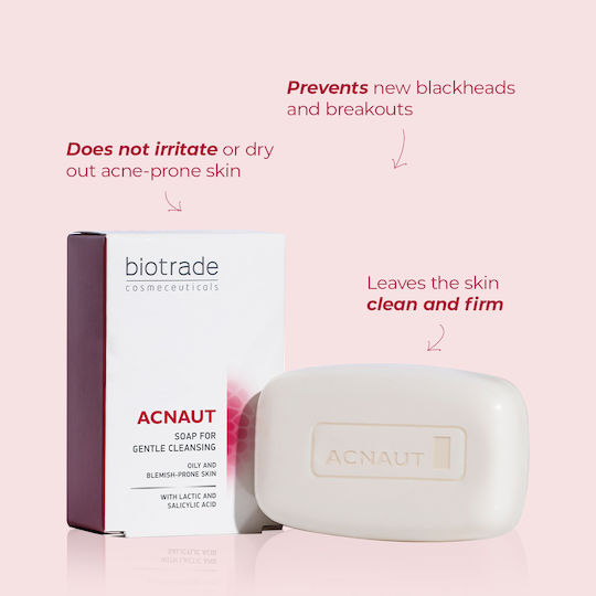 Biotrade ACNAUT Soap Сапун Почистване Лице за Акнеична Кожа 100гр