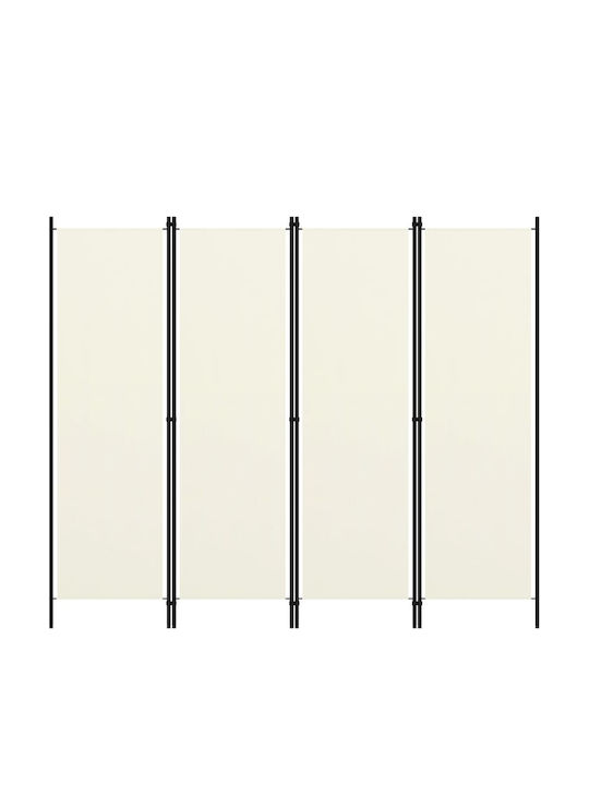 vidaXL Decorativ Paravan Metalic cu 4 Panouri 200x180cm