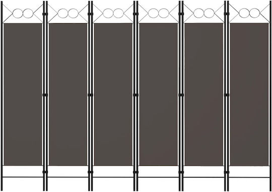 vidaXL Decorativ Paravan Metalic cu 6 Panouri 240x180cm