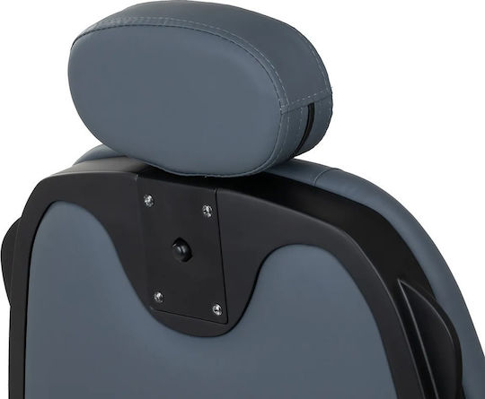 Barber Equipment Стол За Бръснар Сив С Регулируема Височина И Хидравличен Механизъм За Повдигане