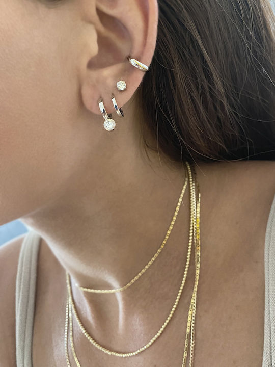 Cercei Platină 14k Simplu