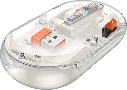 Hoco GM35 Wireless Mouse Διάφανο Λευκό