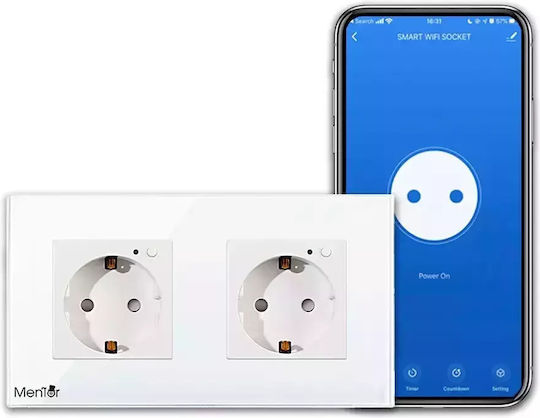 Power Socket Wi-Fi White 1pcs