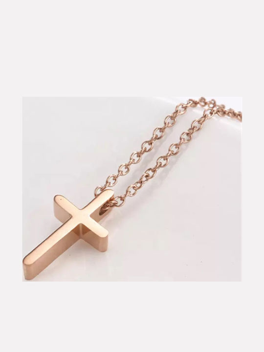 Damentag Kette Kreuz Art 01352 Stahl 316l Roségold Damentag Kette Kreuz Art 01352 Stahl 316l Roségold