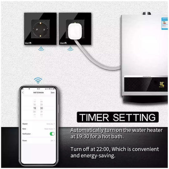 Power Socket Wi-Fi Black 1pcs