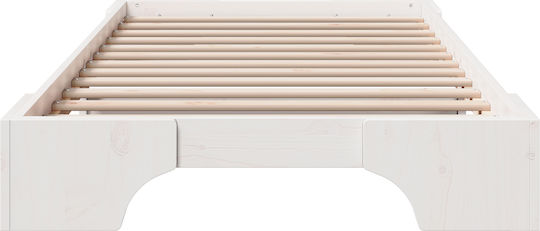 Kids Bed Classic Single White for Mattress 80x200cm