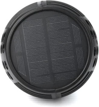 Foxmag24 Încărcare Solară Led Efect de Flacără Tip Prăjitură Baterie Internă 96 Leduri Iluminare Secvențială Senzor de Lumină Negru