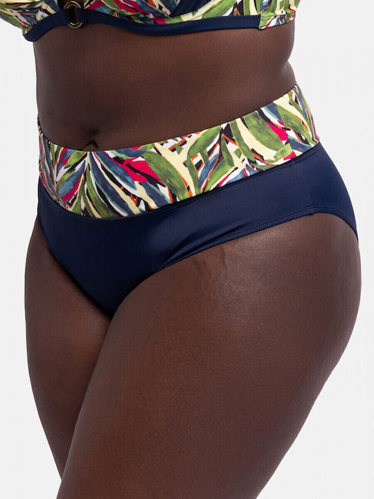 Bikini Slip High Waist Blue