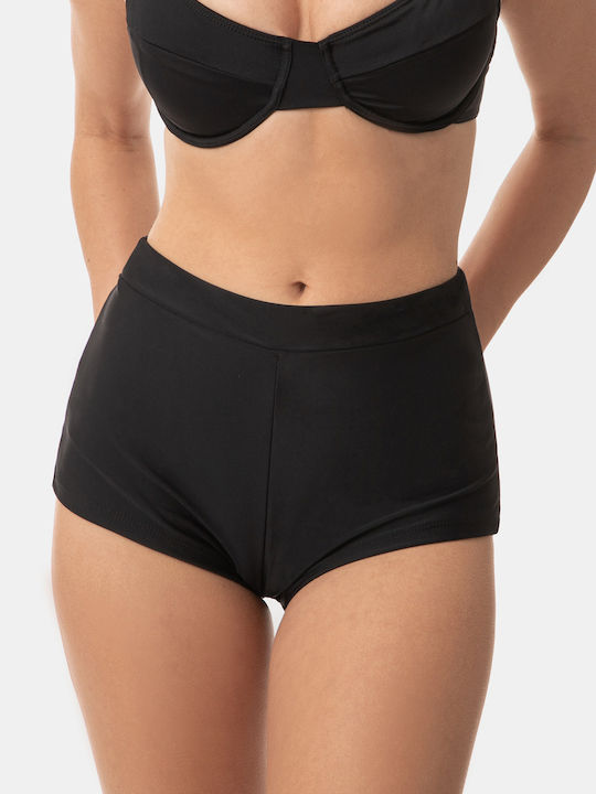 Slip Talie Înaltă Negru Negru