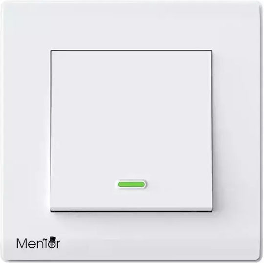 Wandmontierter Elektrischer Wandtaster Wi-Fi Einweg mit Weißem Rahmen