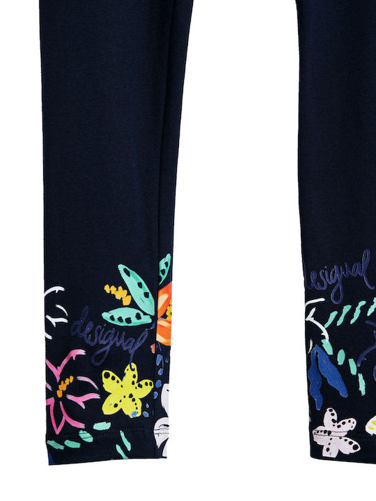 Kids Legging Long Blue Daisy