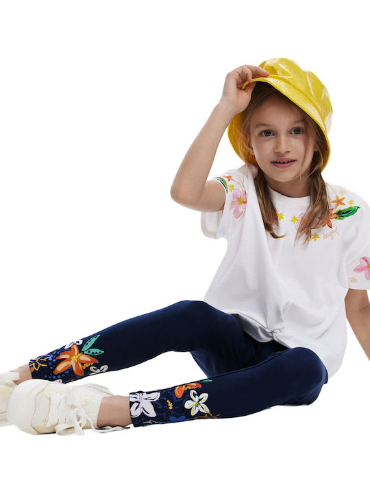 Kids Legging Long Blue Daisy