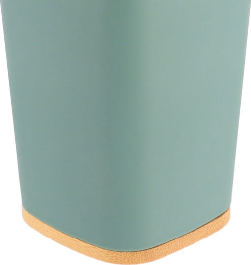 Countertop Bamboo Cup Holder Green Mint with Bamboo Base