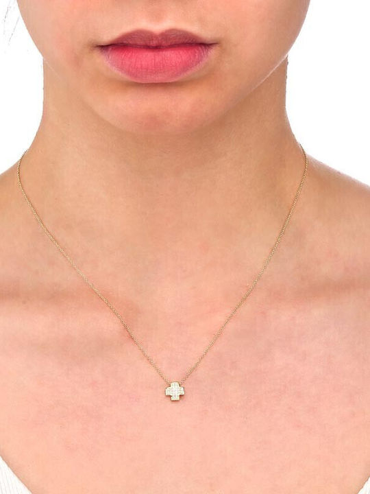 Necklace Gold Cross Klxr562 14 Carats