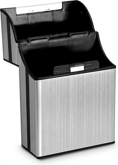 Tabachera Tigari 9 X 5.9 X 2.6 Cm Pachet Tigari Kwmobile Aluminiu Argintiu 44702.35