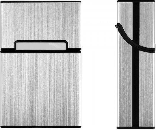 Tabachera Tigari 9 X 5.9 X 2.6 Cm Pachet Tigari Kwmobile Aluminiu Argintiu 44702.35