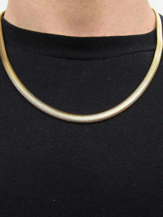 Dennis Snake Chain Gold 6mm Stainless Steel 55 Cm