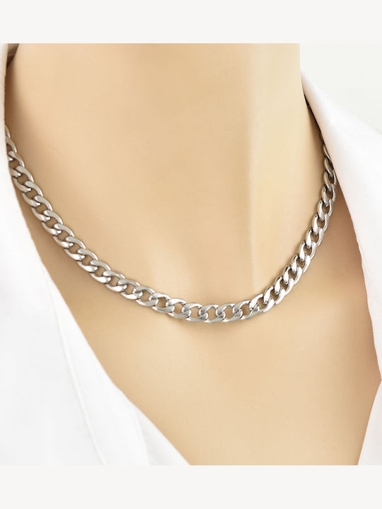Gurmet Chain Silver Ατσάλινη Αλυσίδα 7μμ 40 Cm