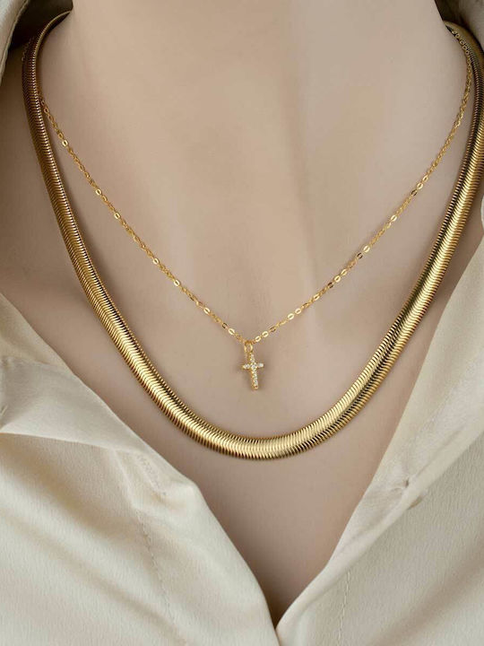 Dennis Snake Chain Gold 6mm Ανοξείδωτο Ατσάλι 60 Cm Dennis Snake Chain Gold 6mm Ανοξείδωτο Ατσάλι 60 Cm