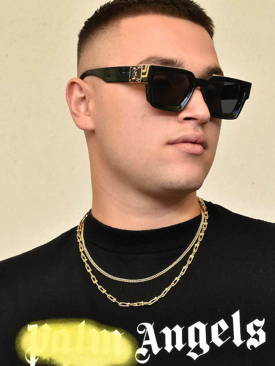 Micron Cubana Chain Gold 4mm Neck Chain Stainless Steel 316L 50 Cm