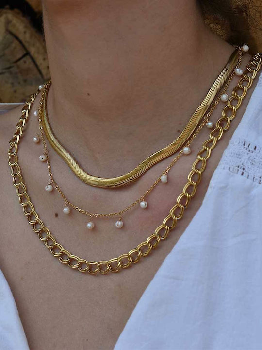 Dennis Snake Chain Gold 6mm Stainless Steel 60 Cm