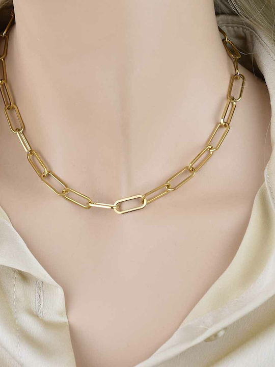 Romeo Chain Gold 7mm Αλυσίδα Λαιμού Ανοξείδωτο Ατσάλι 316l 60 Cm Romeo Chain Gold 7mm Αλυσίδα Λαιμού Ανοξείδωτο Ατσάλι 316l 60 Cm