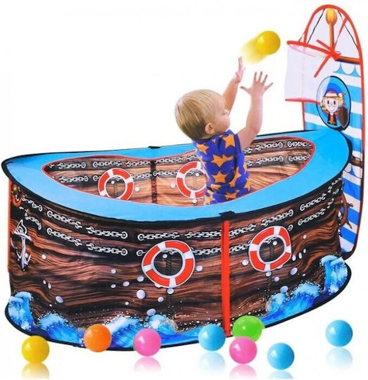 ToyMarkt Ball Pit Pirate Ship with Basketball Hoop Multicolour for 6+ Months