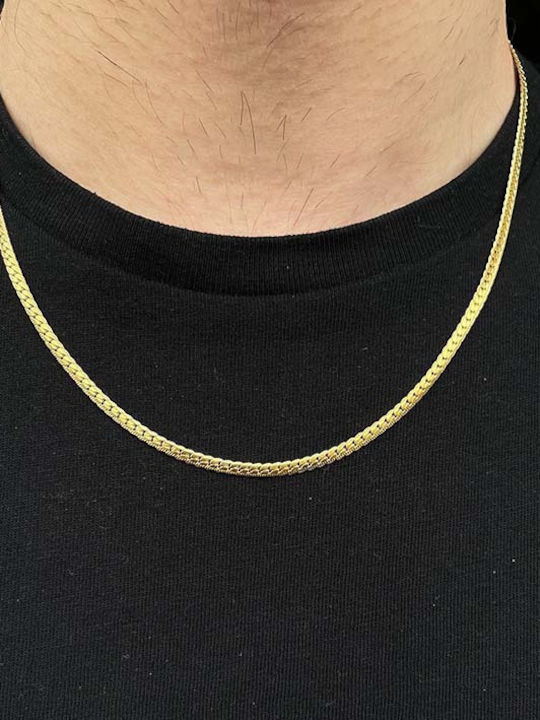 Fior Chain Gold 3mm Αλυσίδα Λαιμού Ανοξείδωτο Ατσάλι 316l 45 Cm