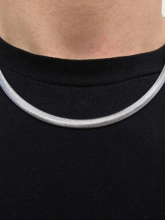 Dennis Snake Chain Silver Stainless Steel 6mm 50 Cm