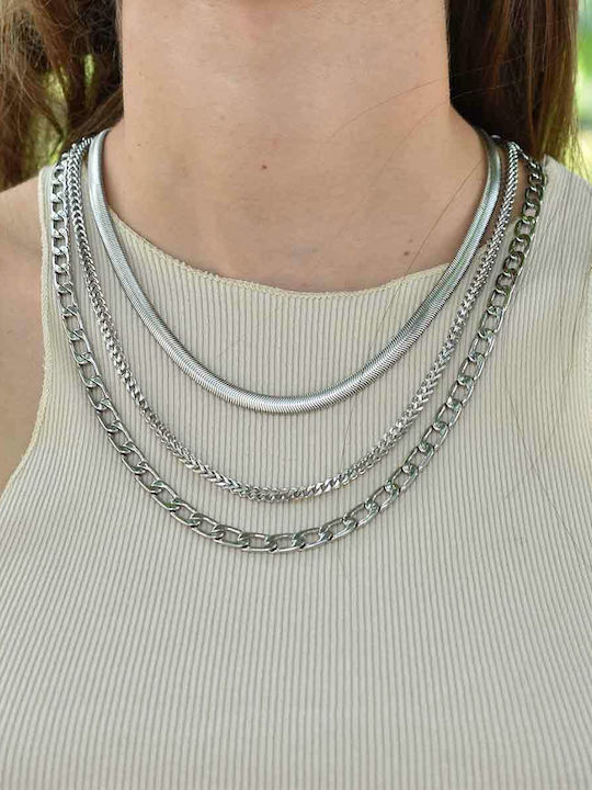 Dennis Snake Chain Silver Stainless Steel 6mm 50 Cm