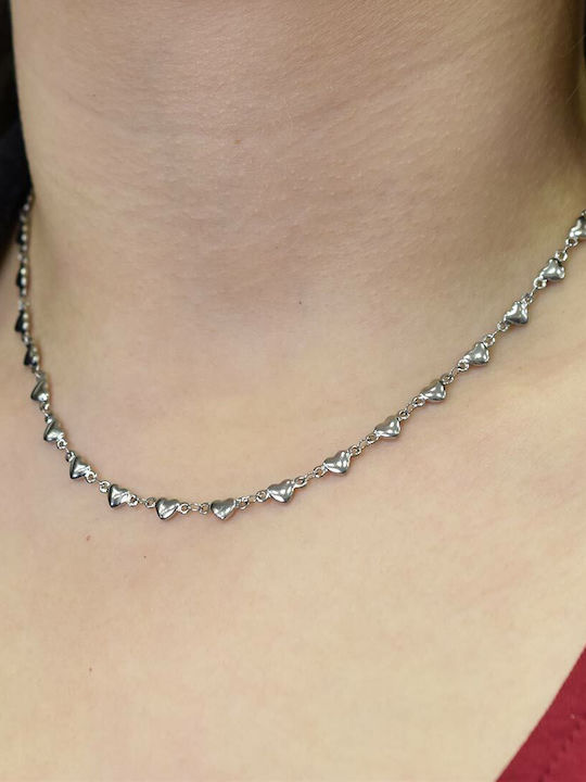 Eros Chain Silver 5mm Αλυσίδα Λαιμού Ανοξείδωτο Ατσάλι 316l 40 Cm