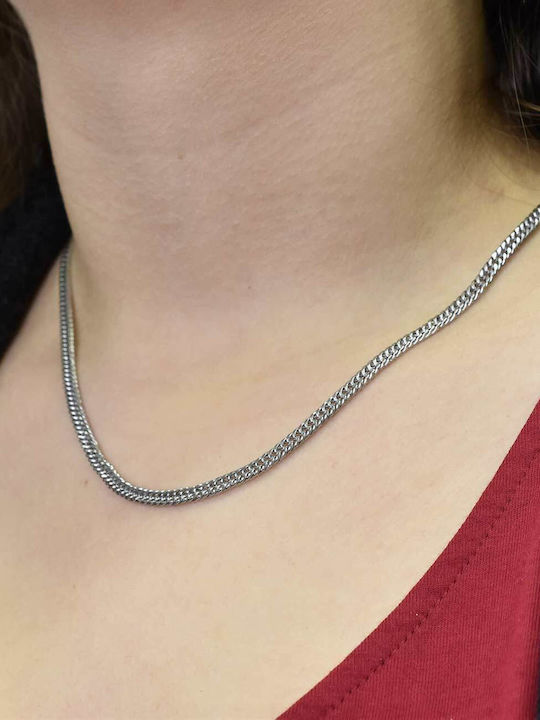 Modestia Chain Silver 6mm Neck Chain Stainless Steel 316l 55 Cm