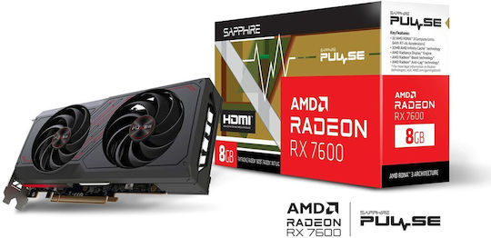Sapphire Radeon RX 7600 8GB GDDR6 Pulse Κάρτα Γραφικών