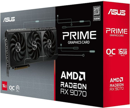 Asus Radeon RX 9070 16GB GDDR6 Prime OC Κάρτα Γραφικών