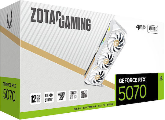 Zotac GeForce RTX 5070 12GB GDDR7 AMP White Edition Κάρτα Γραφικών