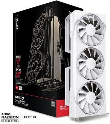 XFX Radeon RX 9070 XT 16GB GDDR6 Swift Gaming OC Triple Fan Weiß Grafikkarte