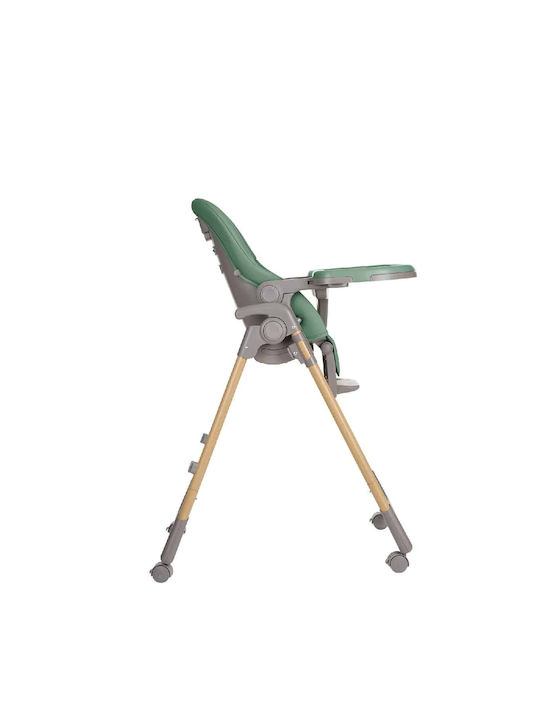 Kikka Boo Olive Foldable Baby Highchair With Adjustable Height Mint