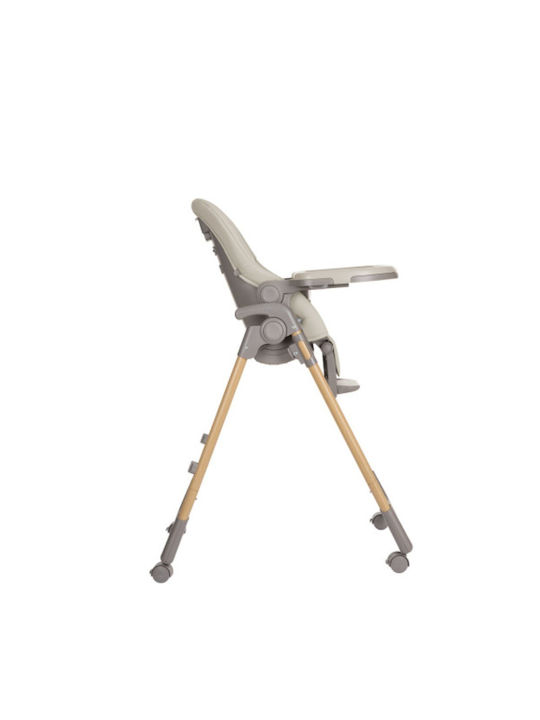 Kikka Boo Olive Foldable Highchair & Leatherette Seat Beige