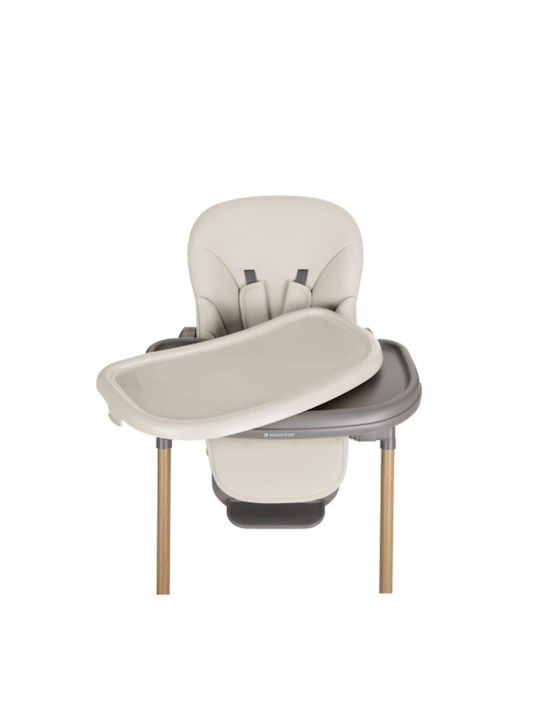 Kikka Boo Olive Foldable Highchair & Leatherette Seat Beige