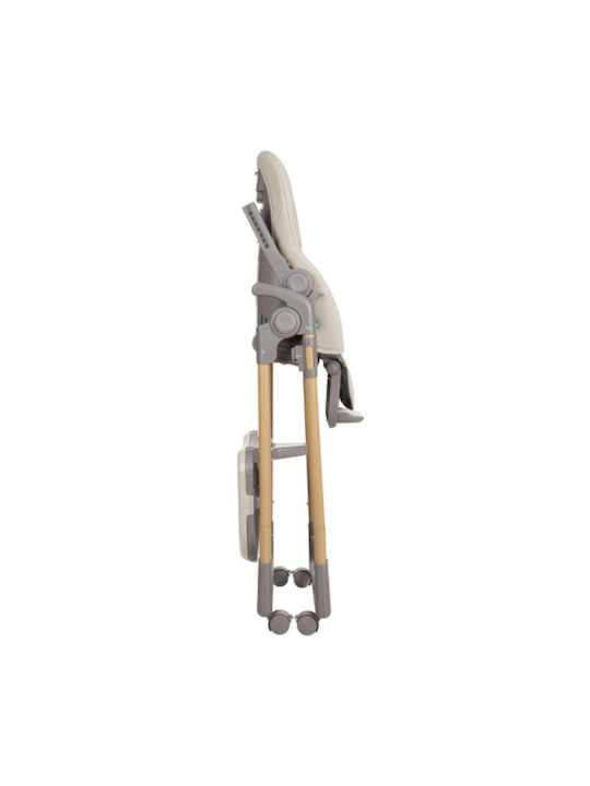 Kikka Boo Olive Foldable Highchair & Leatherette Seat Beige