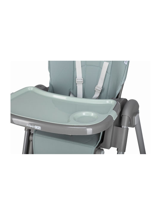 FreeOn Kai Foldable Baby Highchair with Adjustable Height Mint