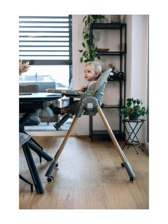 FreeOn Kai Foldable Baby Highchair with Adjustable Height Mint