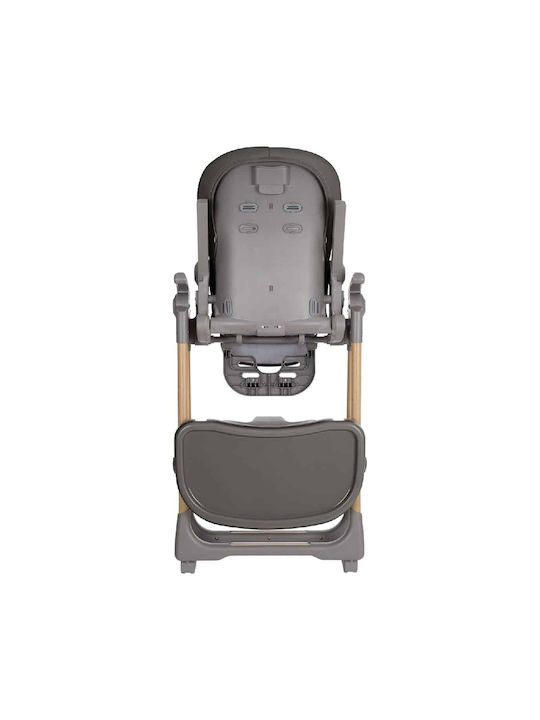 Kikka Boo Olive Foldable Highchair with Adjustable Height Dark Grey
