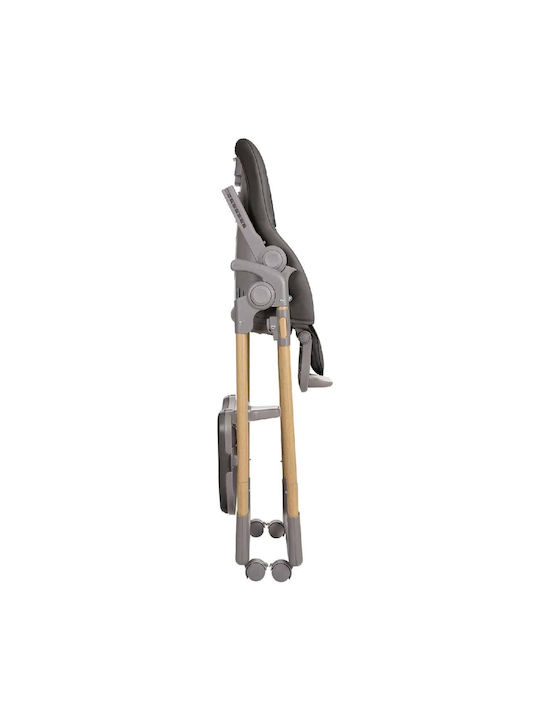 Kikka Boo Olive Foldable Highchair with Adjustable Height Dark Grey
