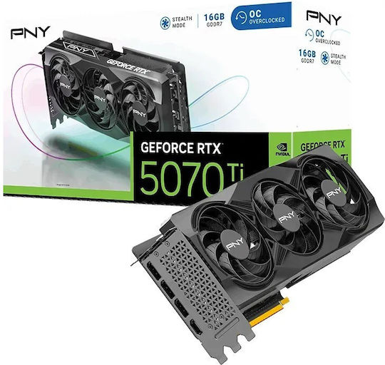 PNY GeForce RTX 5070 Ti 16GB GDDR7 OC Triple Fan Κάρτα Γραφικών