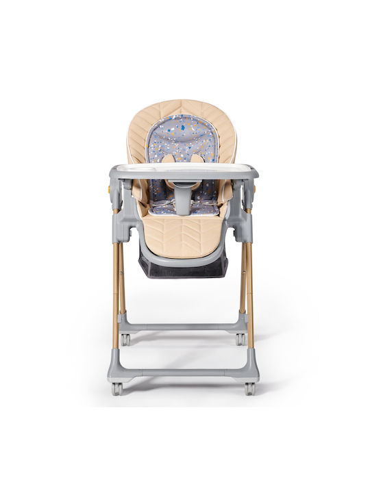 Kinderkraft Lastree Foldable Baby Highchair 2 in 1 with Adjustable Height Grey / Beige