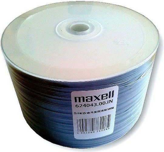 Maxell Εγγράψιμα CD-R 52x 700MB Cake Box 50τμχ