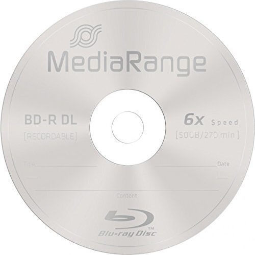 MediaRange Inscripționabile BD-R 6x Strat dublu 50GB Cutie pentru prăjituri 25buc