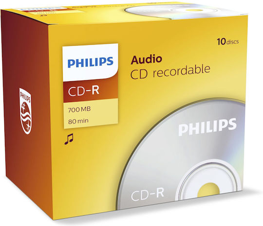Philips Εγγράψιμα CD-R 52x 700MB 10τμχ